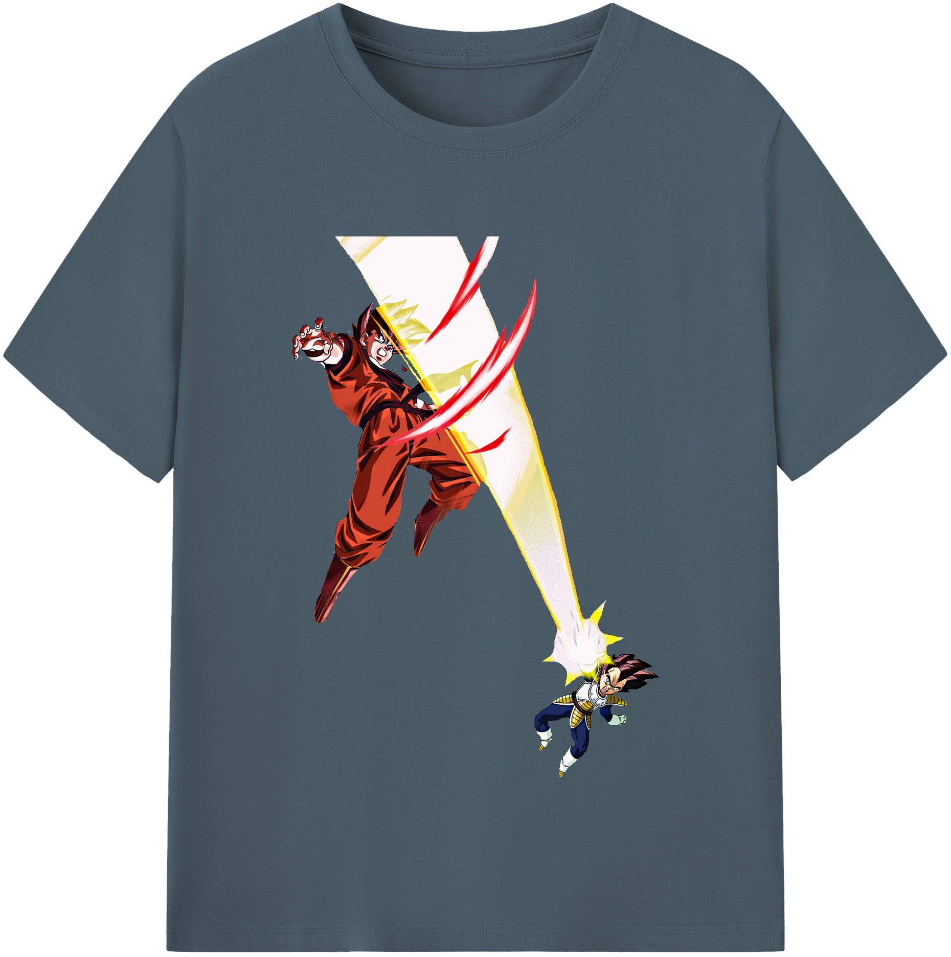（画像用） ドラゴンボール ベジータ四世（Bejīta Yonsei）DRAGON BALL Vegeta IV 綿100％半袖Tシャツ（フロントプリント）